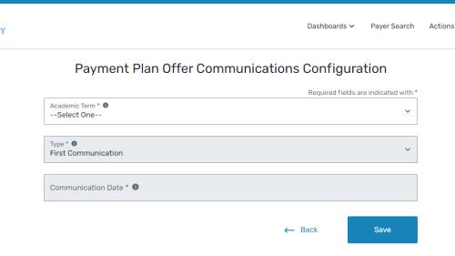 Manage Payment Plan Offer Communications