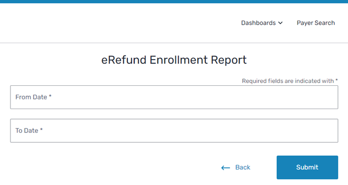 eRefund Enrollment Report